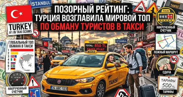 Позорный рейтинг: Турция возглавила мировой топ по обману туристов в такси Позорный рейтинг: Турция возглавила мировой топ по обману туристов в такси