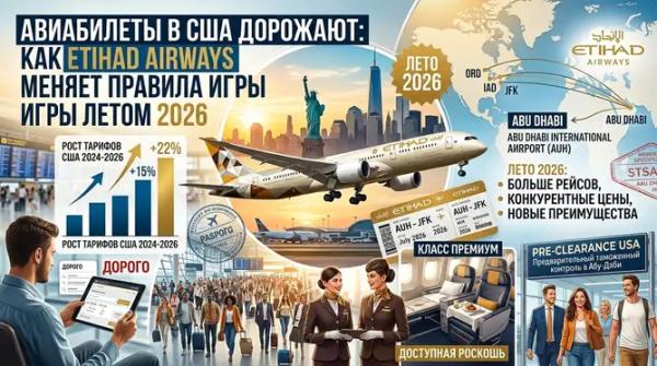 Летний перелет в США: почему билеты через ОАЭ не станут дешевле Летний перелет в США: почему билеты через ОАЭ не станут дешевле