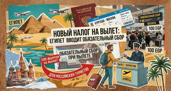 Новый налог на вылет: Египет вводит обязательный сбор для российских туристов Новый налог на вылет: Египет вводит обязательный сбор для российских туристов