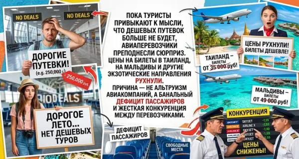 Падение цен из-за дефицита: авиабилеты на популярные курорты обрушили прайс Падение цен из-за дефицита: авиабилеты на популярные курорты обрушили прайс